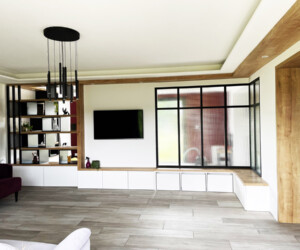 Aménagement intérieur Séparation étagère verrière mur séparation aménagement verrière