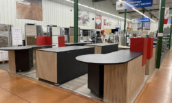 Réalisation de meuble caisse magasin agencement professionnel magasin